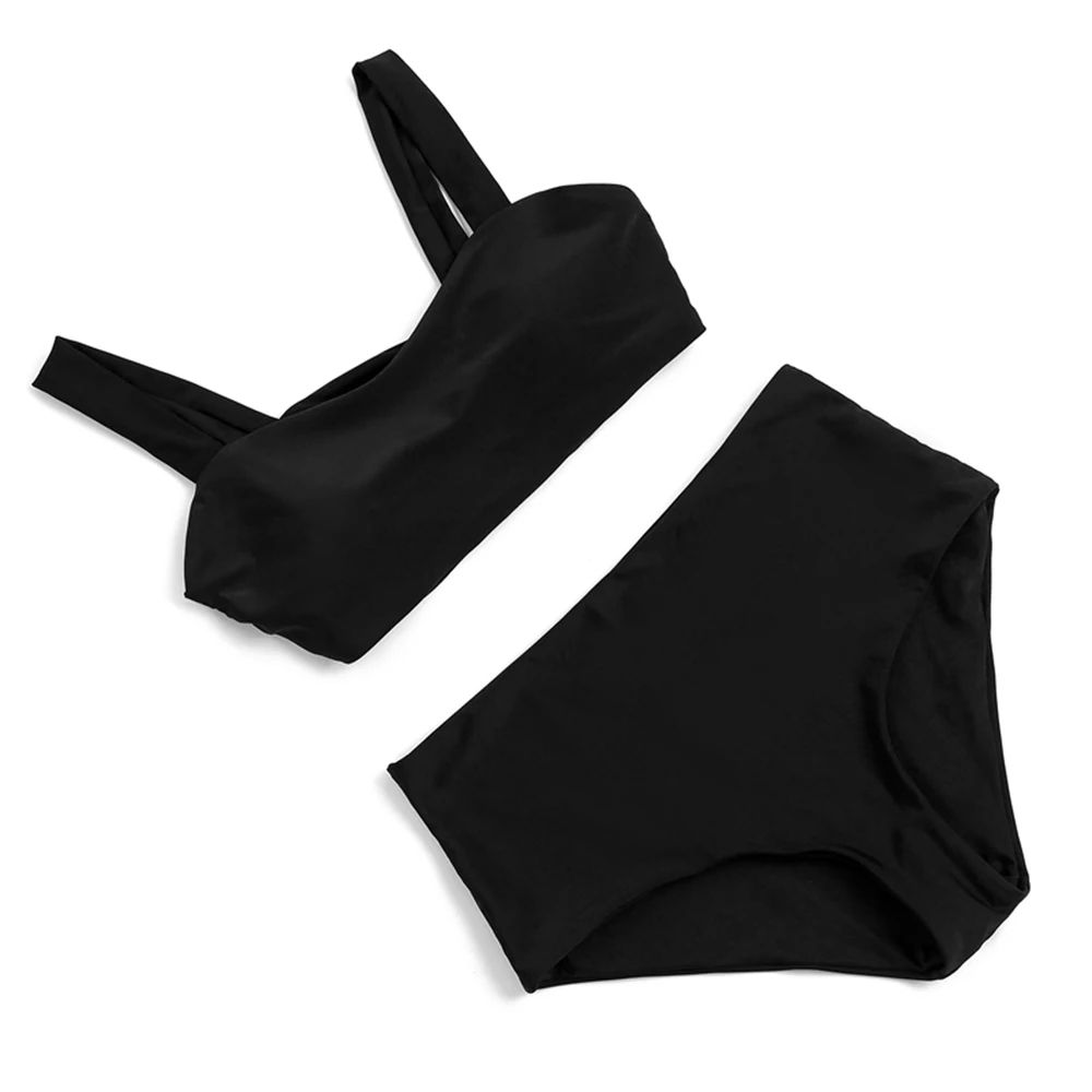 

ZTVitality Brown Bikinis Wide Straps Push Up Bikini 2021 Padded High Waist Swimsuit Female Sexy Swimwear Women Brazilian Biquini