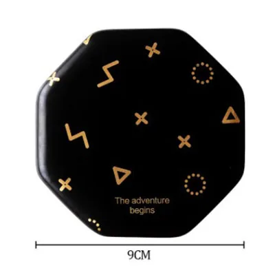 3pcs B Hexagon 3 шт. керамический лоток для хранения с волнистыми точками, изоляционная подставка, скандинавский черный контейнер для хранения ювелирных изделий, Домашний Органайзер, Декор - Цвет: 3pcs B Hexagon