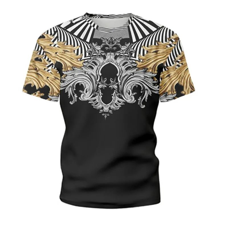 

Men's short-sleeved T-shirt 3D printing O-neck fashion shirt beachwear retro style 2021 summer new top