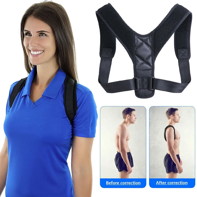 

Регулируемый бандаж для спины и осанки, поддерживающий пояс, Корректор осанки ключицы, спины, плеч, поясницы