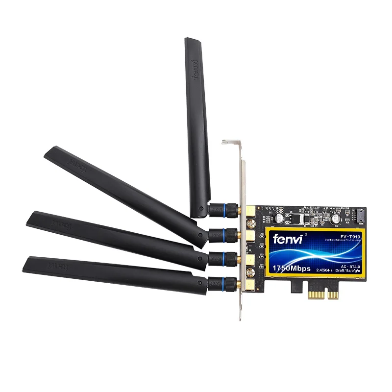 Двухдиапазонный 1750 Мбит/с FV-T919 Broadcom BCM94360CD 802.11AC wifi Настольный беспроводной PCI-E адаптер Bluetooth 4,0 для MAC OS Hackintosh - Цвет: FV-T919