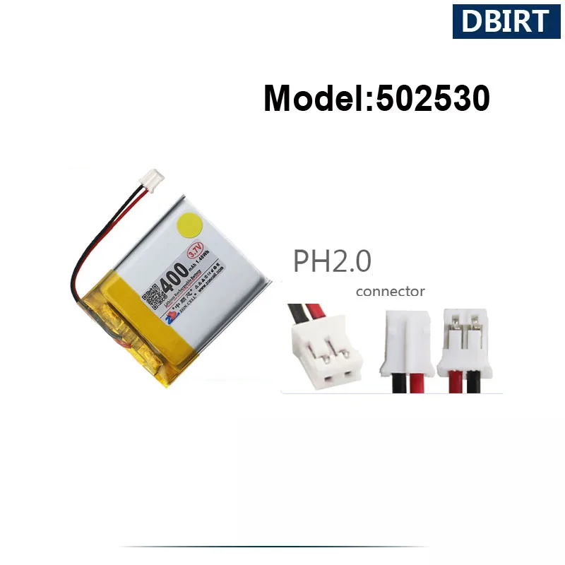 

Аккумулятор 400 мАч LP502530 AHB502530 502530 для Mp3 Mp4 плеера Bluetooth наушников гарнитуры умных часов NTC PH2.0 Molex1.25 XH2.54