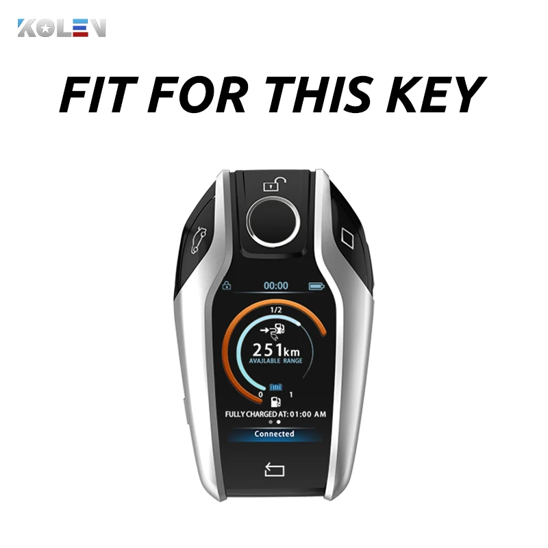

TPU Carbon Fiber Car Remote Key LED Display Full Cover Key Case For BMW 5 7 Series G11 G12 G30 G31 G32 I8 I12 I15 X3 X4 X5 X7 GT