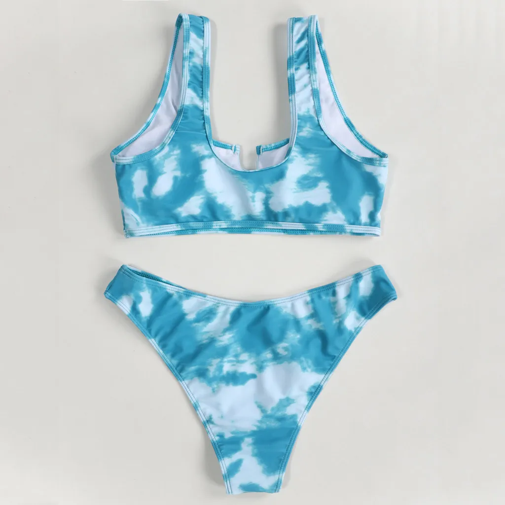 Бразильское бикини Push Up для женщин купальник с завышенной талией и треугольными