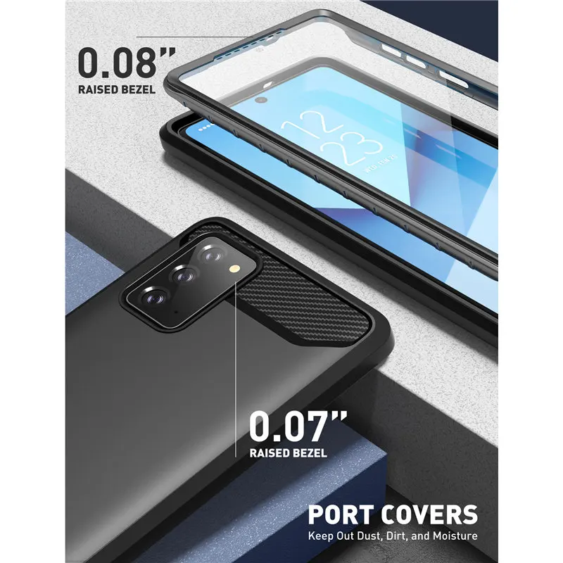 for samsung galaxy note 20 case 6 7 2020 clayco xenon full body rugged case with fingerprint id built in screen protector free global shipping