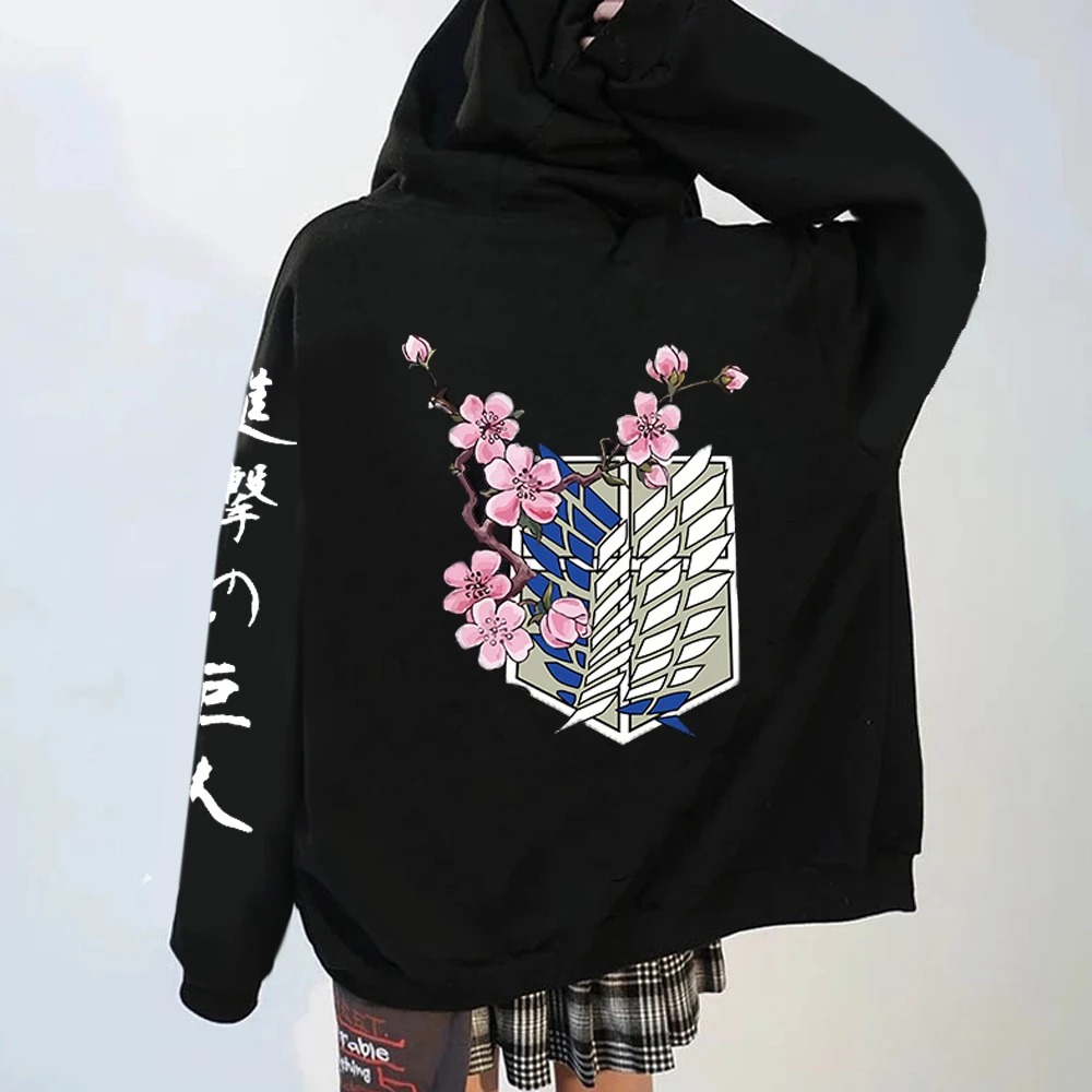 Толстовка мужская с японским аниме принтом пуловер Харадзюку из флиса свитер