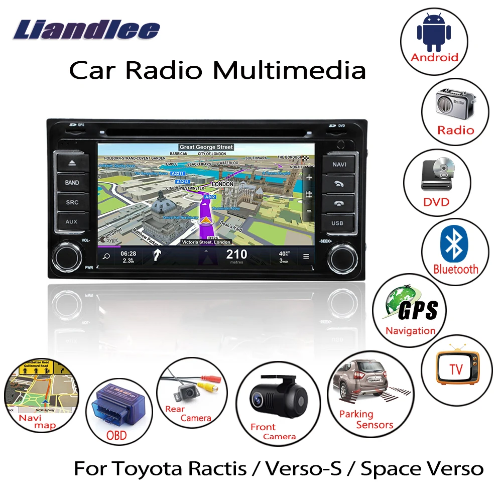 Liandlee для Toyota Ractis / Verso S Space 2005 ~ 2013 Android автомобильный радиоприемник DVD плеер GPS