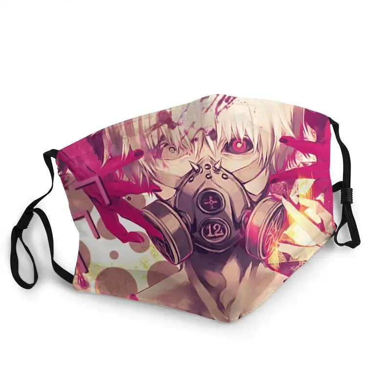 

Horror Tokyo Ghoul Mask Dustproof Reusable Anime Manga Ken Kaneki Face Mask Protection Cover Adult Respirator Mouth Muffle