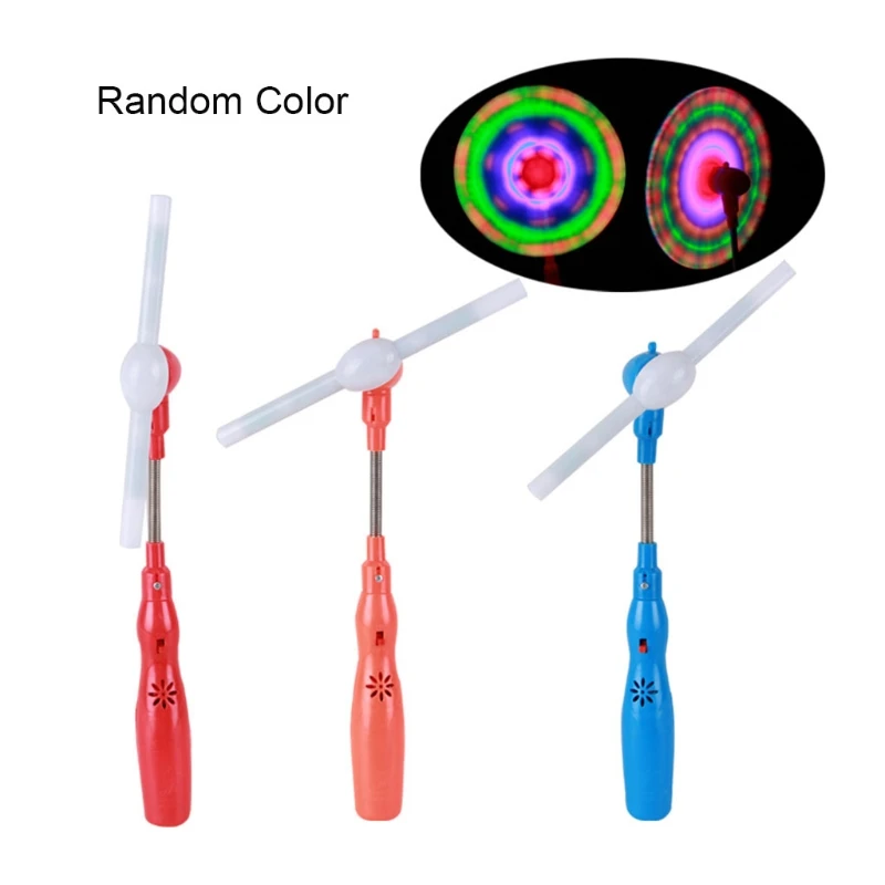 

Flashing Spin Wand Handsize Shiny Children Party Glowing Supplies Interactive Baby Toys Halloween Party Favors for Kids