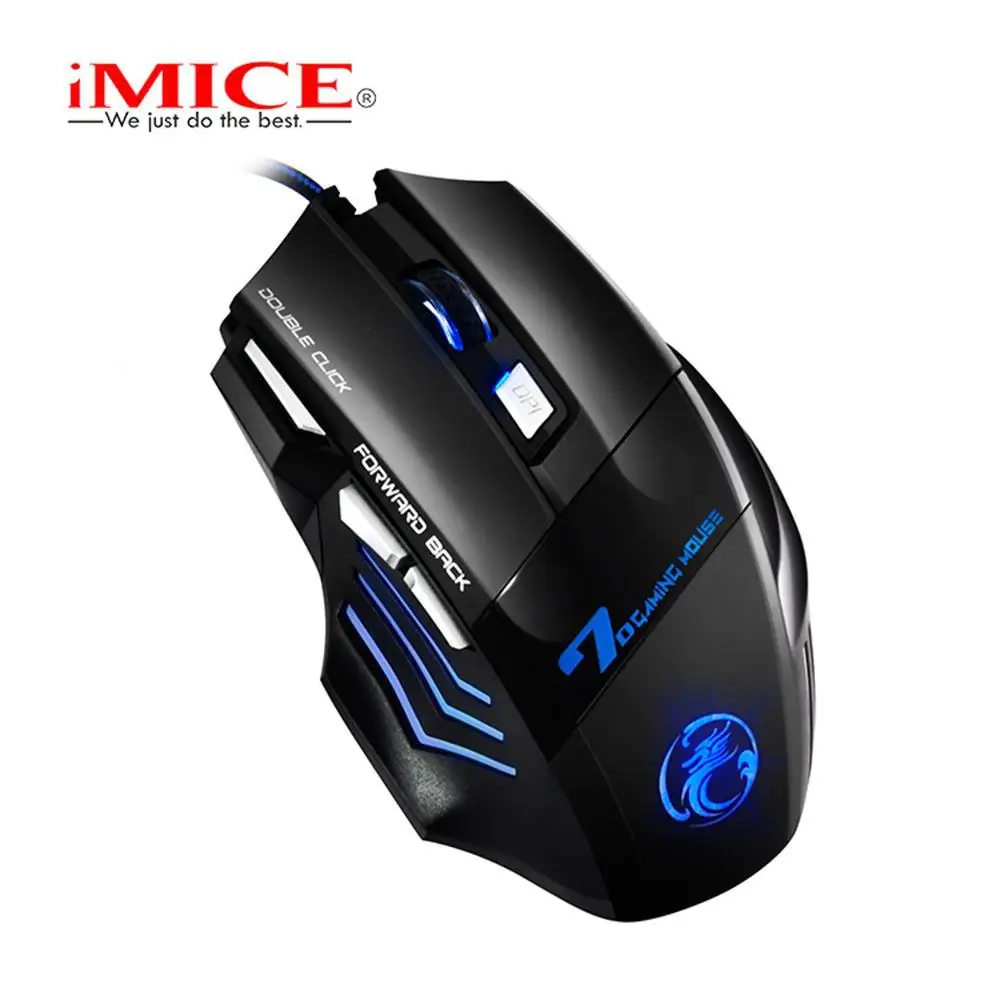 

iMICE Wired Silent Gaming Mouse 7 Button 5500 DPI LED Optical USB Computer Mouse Gamer Mice X7 Game Mouse Silent For PC Laptop