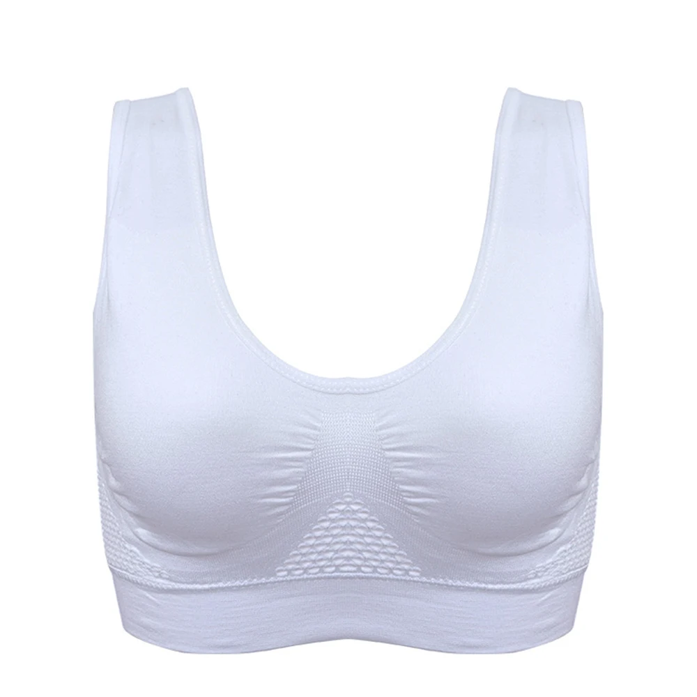 

Solid Fitness Yoga Bras Women Running High Stretch Seamless Push Up Sports Crop Top Femme Gym Workout Athletic Vest Actievewear