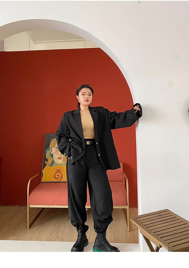 

Black wild suit trousers