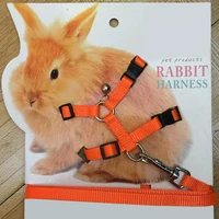 pet rabbit soft harness leash adjustable bunny traction rope for running walking xqmg collars harnesses leashes small animals