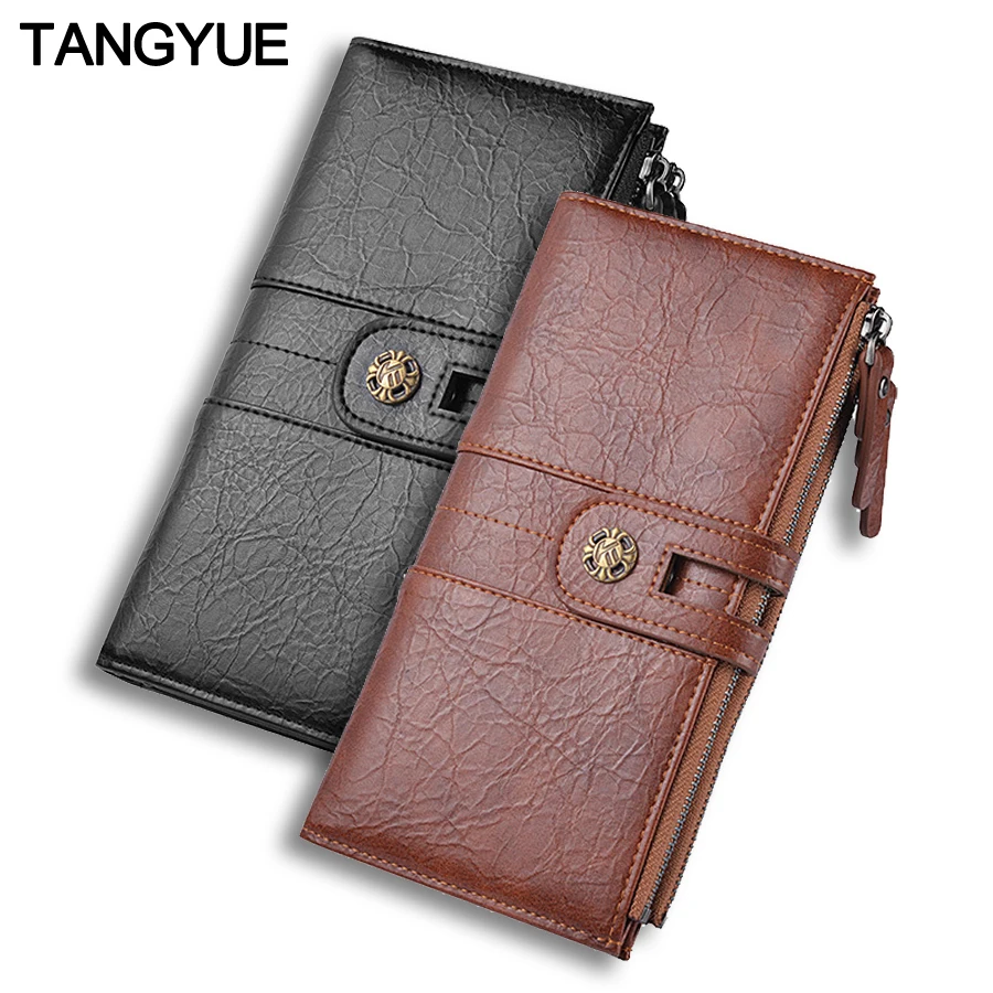 Роскошный брендовый тонкий мужской кошелек кожаный дизайнерский клатч для карт