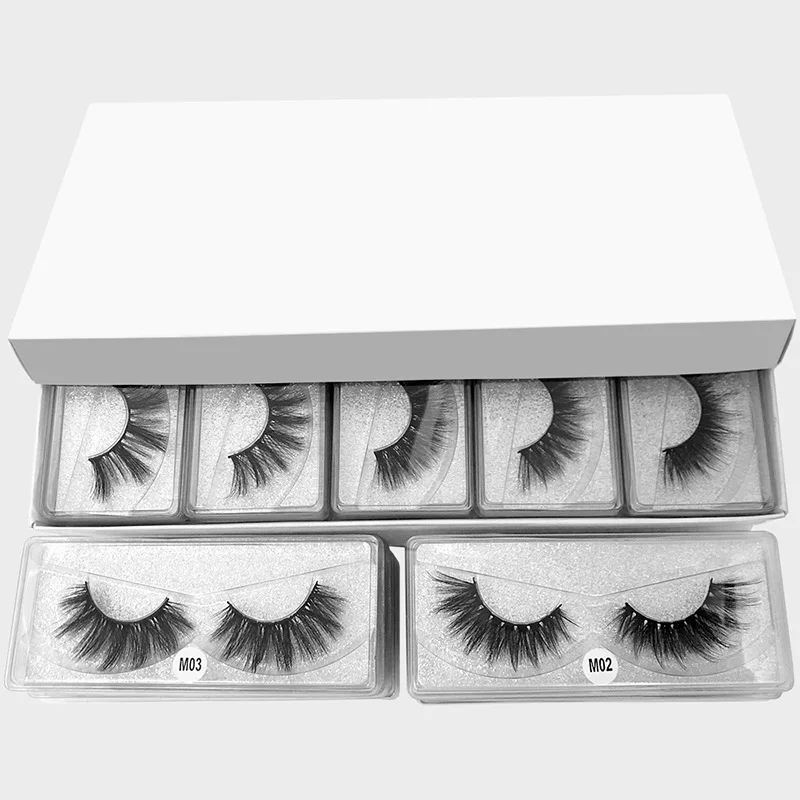 

Wholesale 3D Curling False Eyelashes 20/50/100 Pairs Mix Style Private Label Natural Fake Lashes Makeup Extension Eyelashes