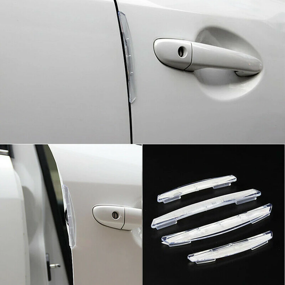 

4pcs Car Sticker Door Edge Guards Anti-scratch Protection Striptrim Molding Protection Strip Scratch Guard Collision Csv