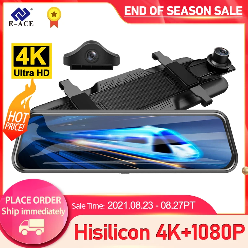 Семейный видеорегистратор A37P 4K Автомобильный с 10 дюймовым сенсорным экраном Ultra