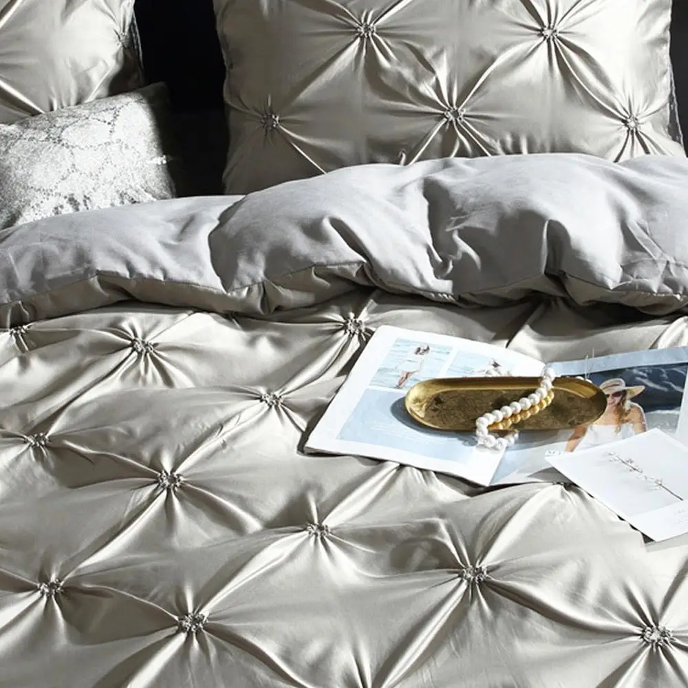 Комплект постельного белья без простыни комплект из 100% Потертого шелка 2/3