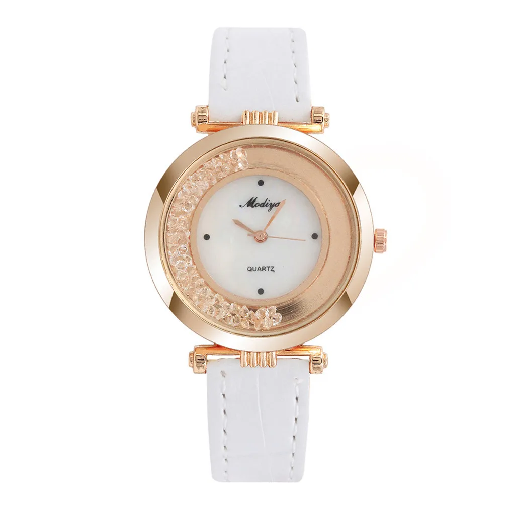 

Female Clock Women Fashion Luxury Leisure Set Leather Watch Stainless Steel Quartz Wristwatch