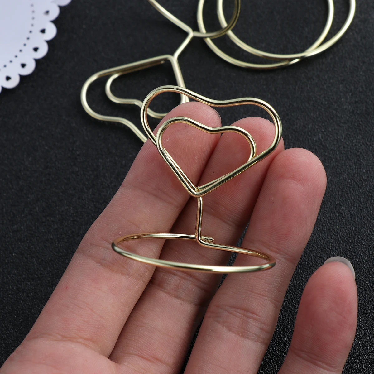 20 шт. декоративные держатели для карт в форме сердца милые банкетов и столов с