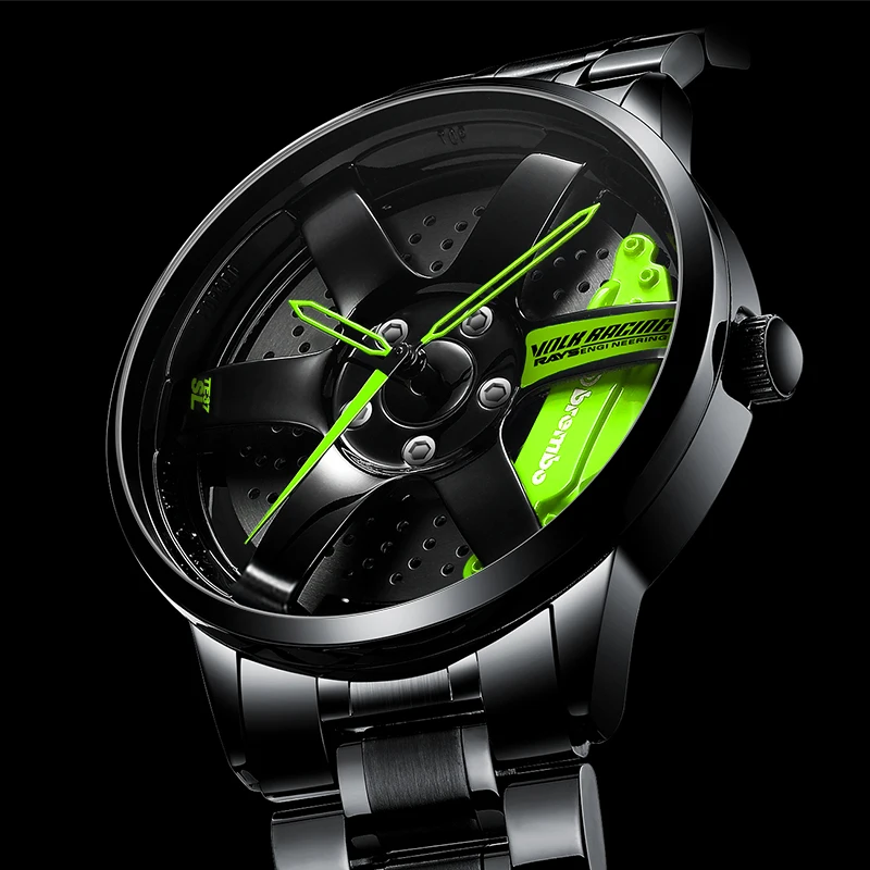 NIBOSI креативные часы 3D колеса Скелетон мужские водонепроницаемые кварцевые