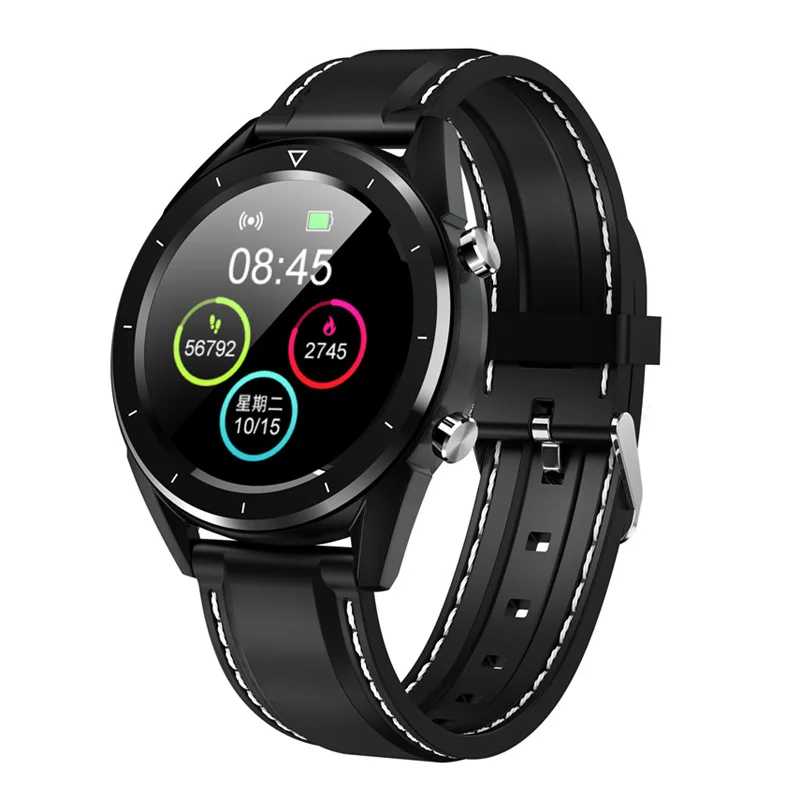 SUN KSR901 Смарт-часы Bluetooth Android/IOS телефоны исключены 4G водонепроницаемый gps сенсорный экран W1 браслет для спорта и здоровья - Цвет: pu black