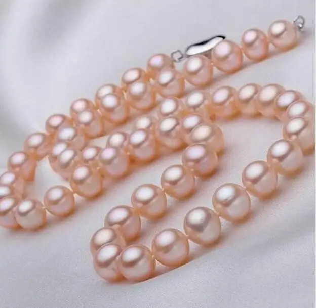 Ювелирное жемчужное ожерелье 11-11 5 мм натуральное земледелие фиолетовый розовый