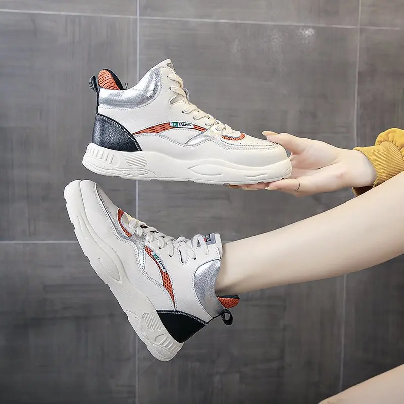 

High-top Women Sneakers Comfortable Casual Shoes Breathable Wear-resistant Basketball 2020 Shoes for Women Outdoor Running Shoes