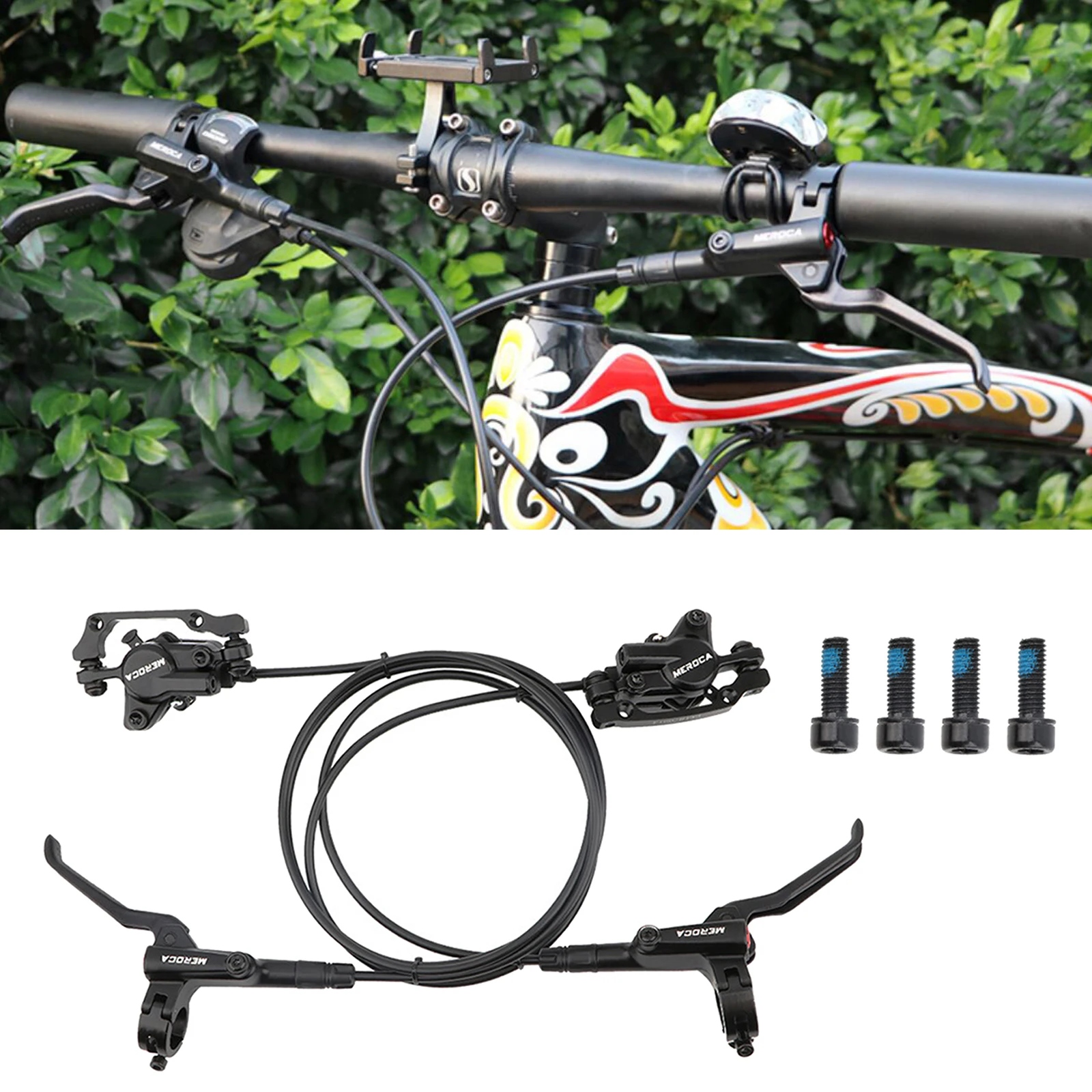 

MTB Bike Adjustable Hydraulic Disc Brake Set Front Rear Cycling Brake