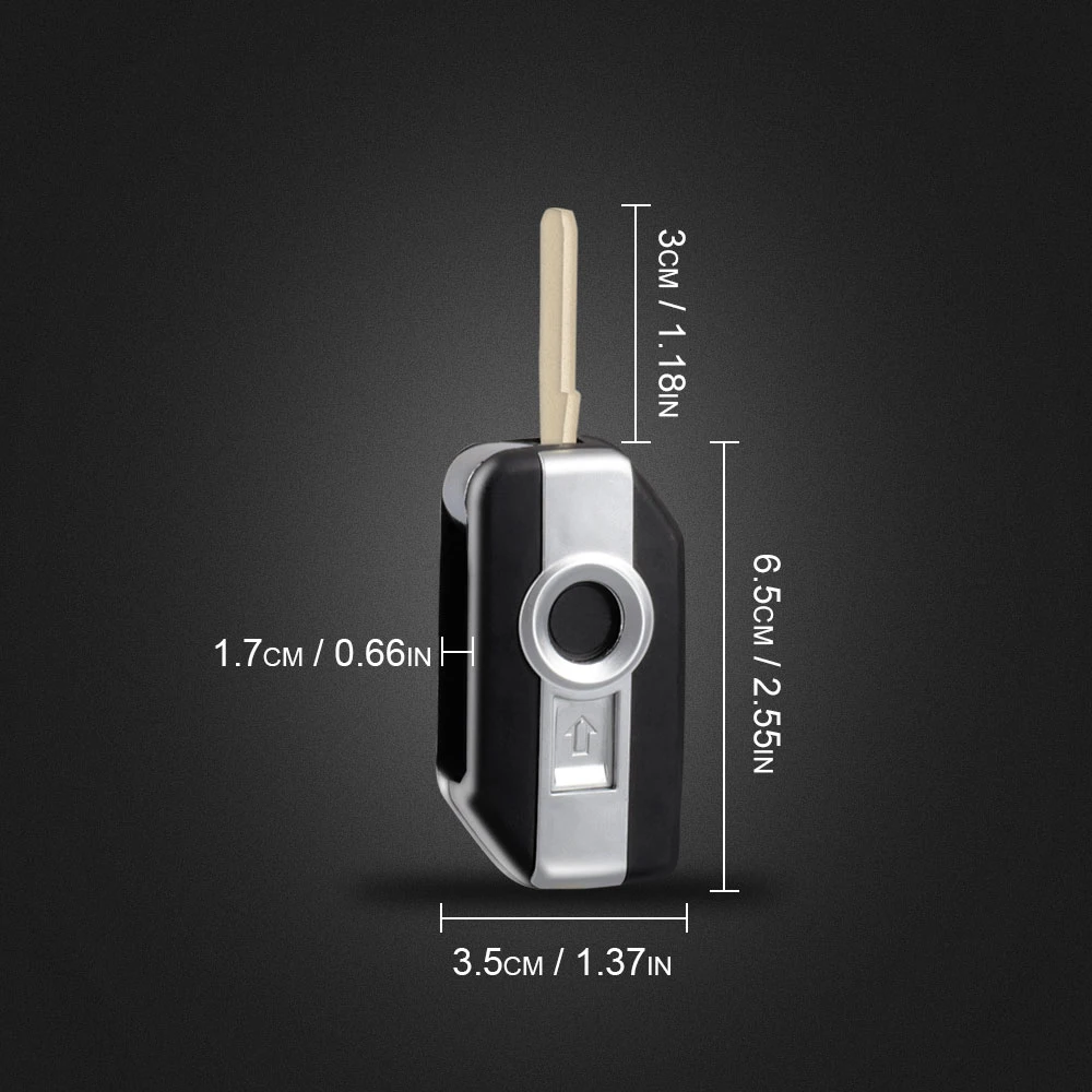 

Motorcycle Start Remote Control Key Uncut Blade One-Click Keyless Cover Key Shell Key Protecter for BMW R1200GS R1250GS