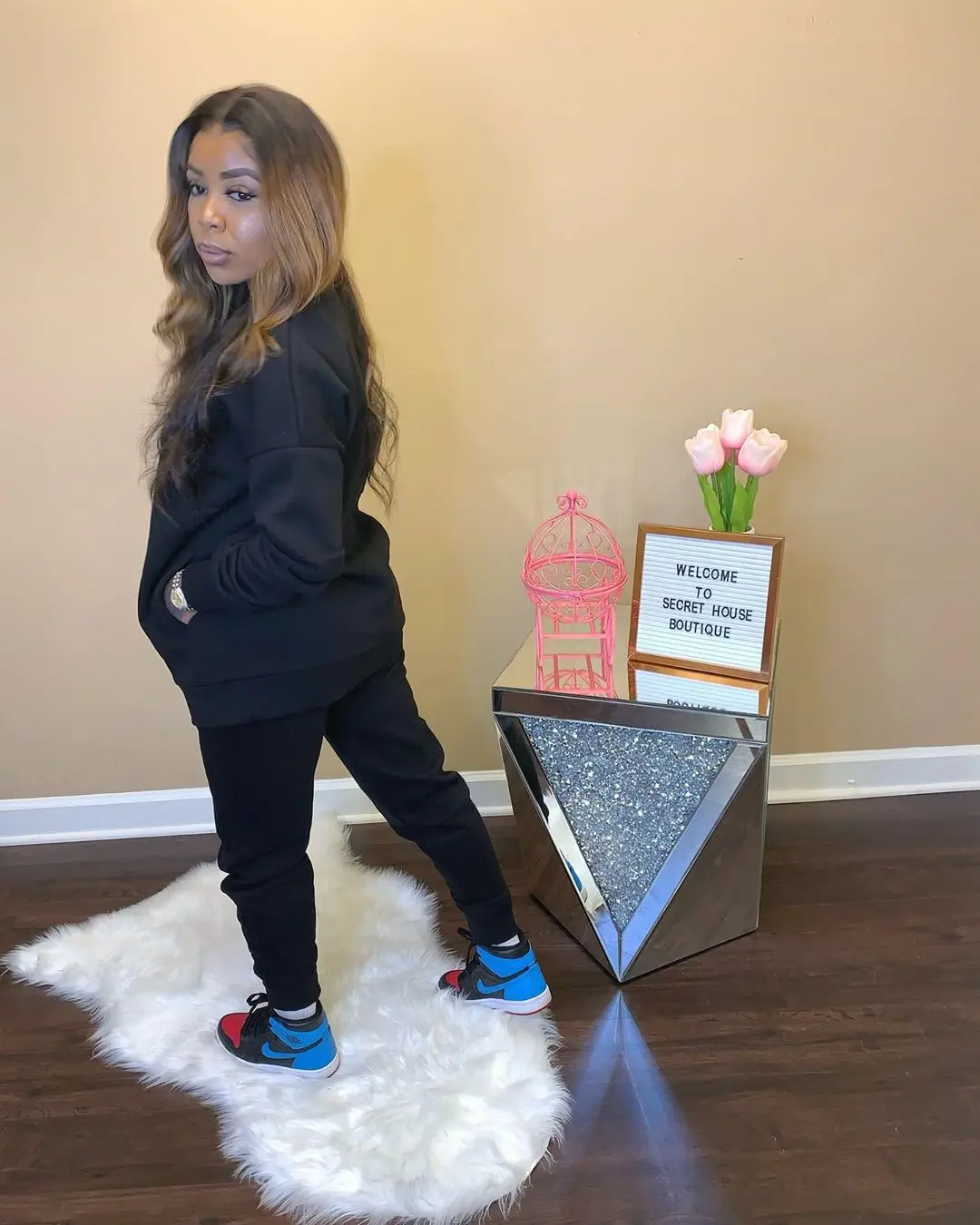 

Women's Clothing Set Casual Round Neck Long Sleeve Sweatershirt and Drawstring Pants Two-piece Suit for Vacation Party Sports