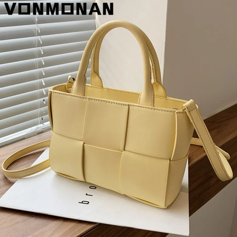 

Fashion Leather Knitting Shoulder Bags for Women Luxury Brand Handbags Designer Crossbody Messenger Bag Cute Tote Bag Sac A Main