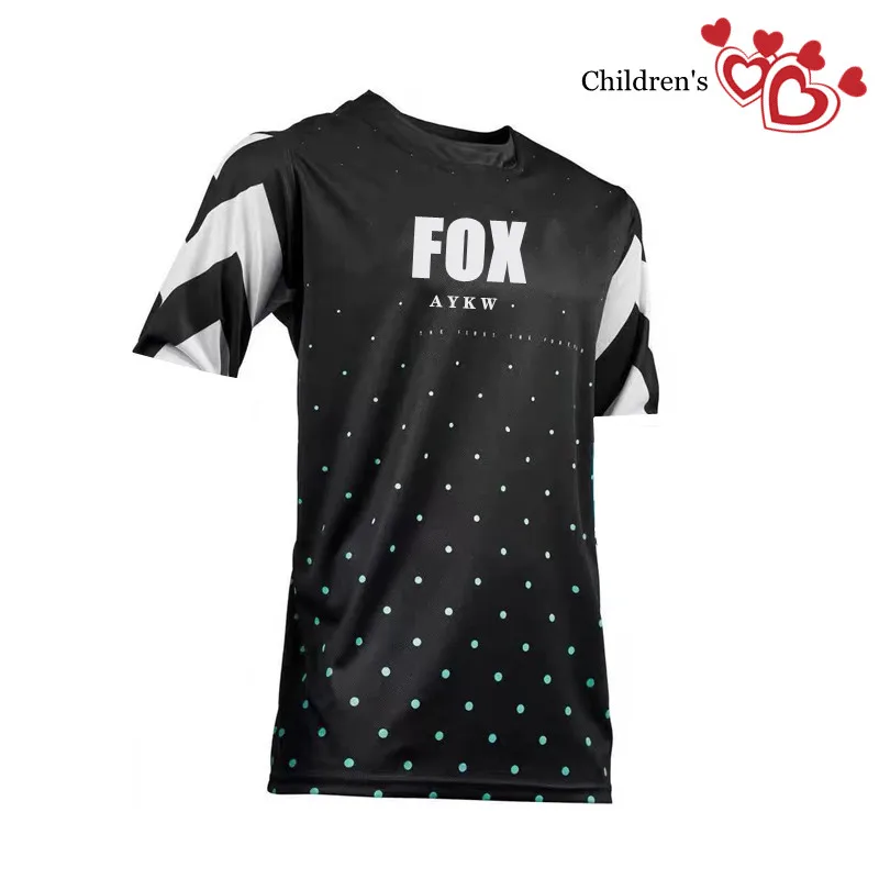

2021 Summer new short sleeve Kids Off-Road T-shirt FOX Downhill Cycling Wear Cycling Wear Motocross Mountain Bike Kids Clothes