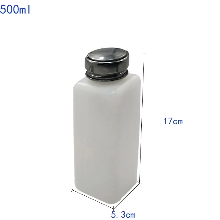 500ml Пластиковая автоматическая бутылка для дозирования алкоголя, 100 мл 200 мл 250 мл 500 мл для очистки волокон - Цвет: 500ml
