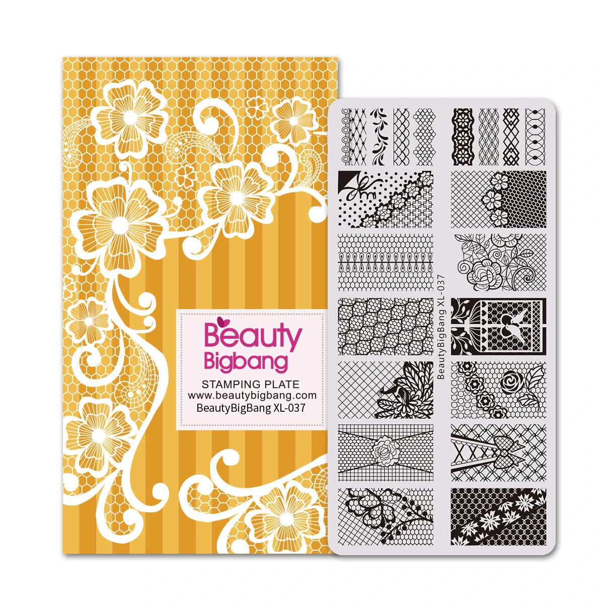 BeautyBigBang 6*12 см пластина для стемпинга нейл арта шаблон кружева цветок шить Роза DIY