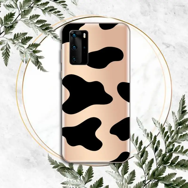 

Cow pattern animal Phone Case Transparent for Huawei P honor 8 10i 20 30 40 smart 2019