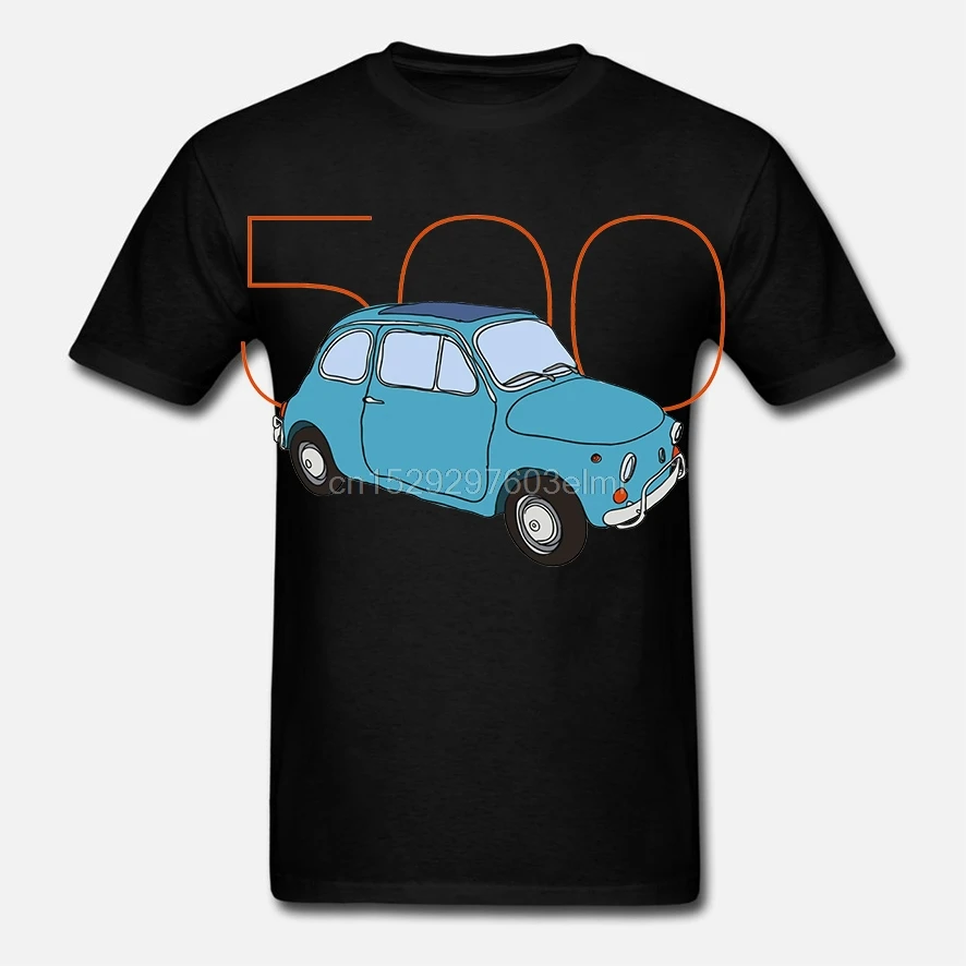 Fiat 500 классическая старинная футболка с изображением автомобиля| |