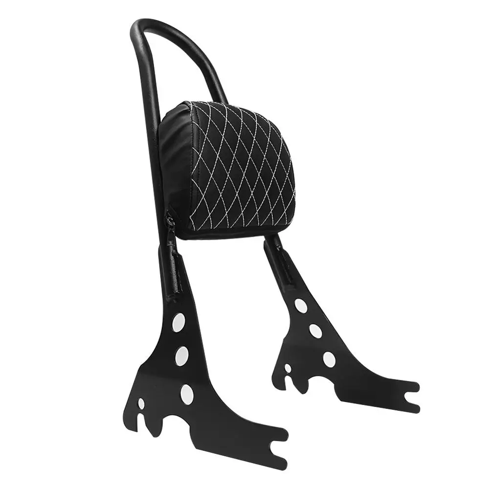 

Motorbike Passenger Backrest Pad Black Stripe Sissy Bar Cushion For Harley Sportster XL 883 1200 48 2004-2000