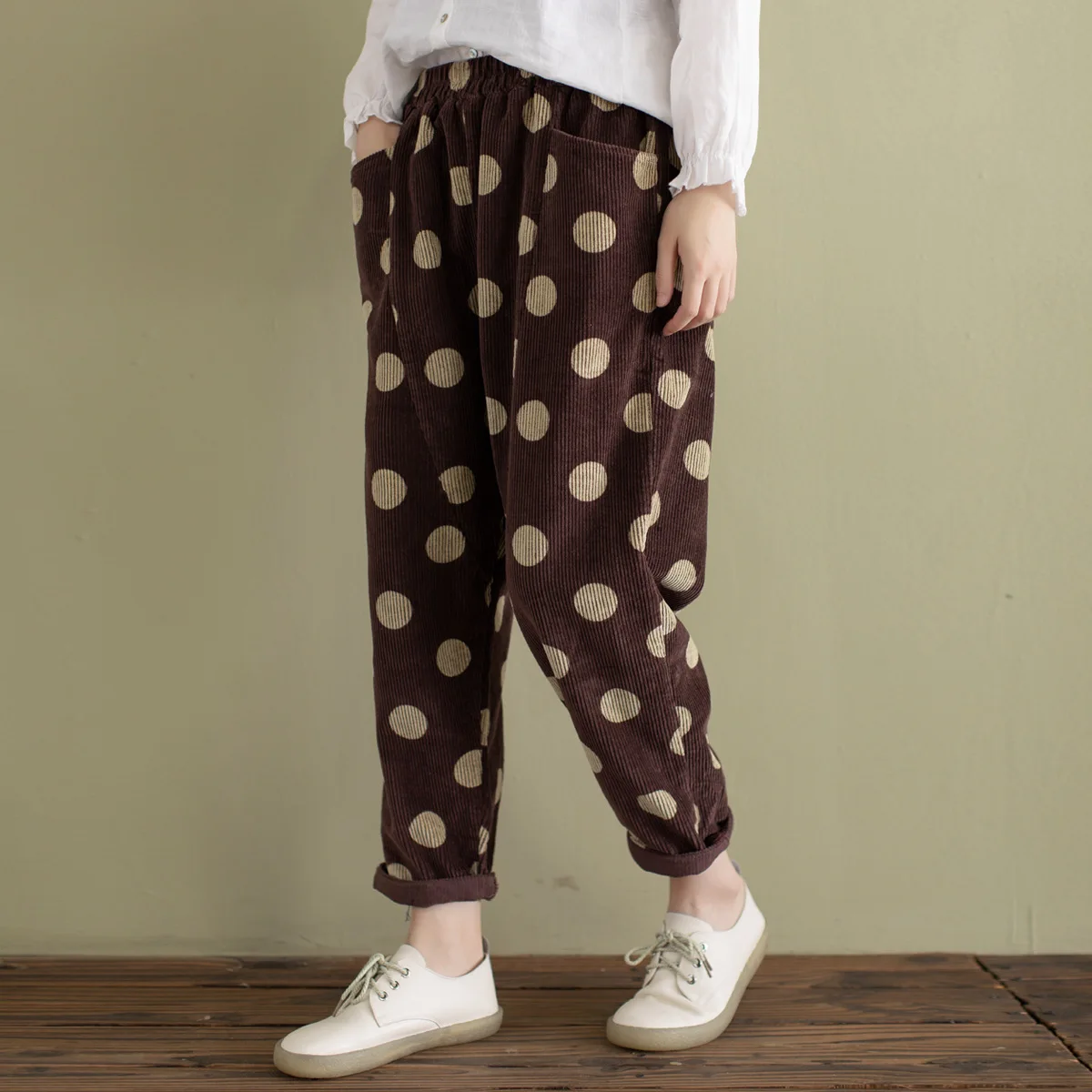 Женские брюки осень зима большой размер эластичный пояс 2019 новые женские