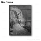 Плакат падение сатаны, рай, потерянный Густав Дор, холст, печать, настенная живопись, рисование дьяволом, иллюстрация, домашний декор, подарок