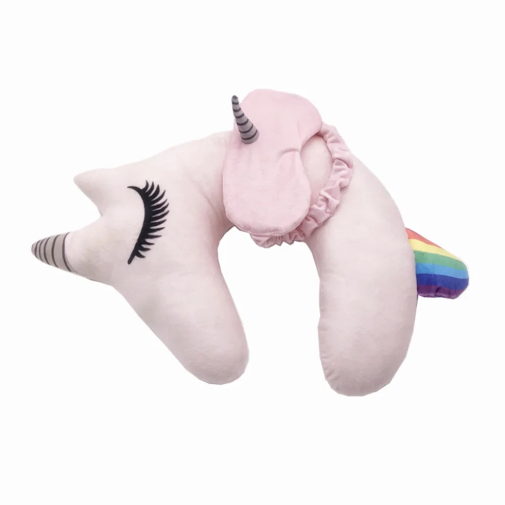 Плюшевые домашние тапочки с кошечкой из мультфильма u образная подушка для шеи