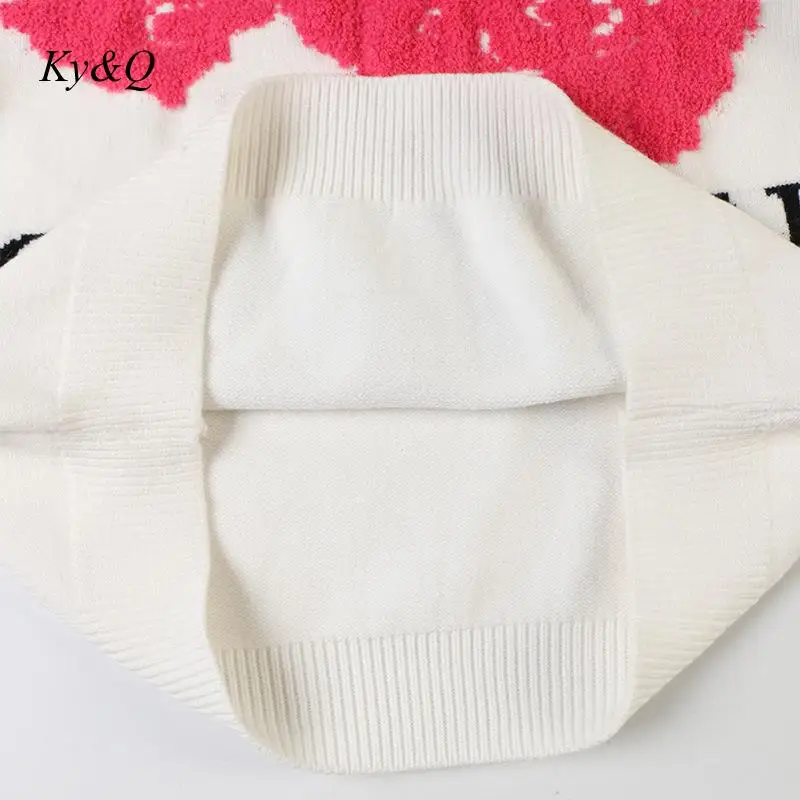 Брендовый дизайнерский белый свитер пуловер женский роскошный рождественский