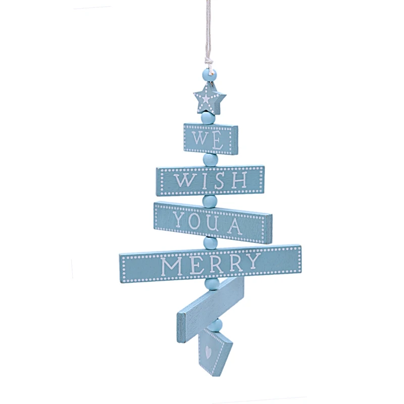 ABFU 1 шт. Деревянные Подвески из бисера украшения деревенские рождественские для