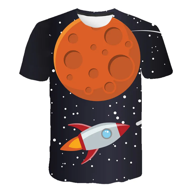 

New 3D Printed Tshirts astronaut Space Man Summer tshirt For Baby Boys Clothes Funny Children Clothing For Teen Girls Tops 4-14T