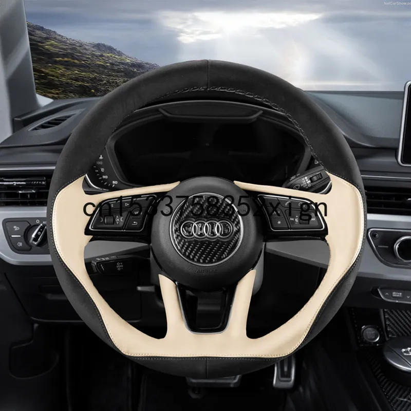 

Сшитая вручную оплетка руля сделай сам из кожи для audi A4L A3 A5 A6L A7 Q3 Q5LQ7TT Q5 для audi аксессуары для модификации интерьера