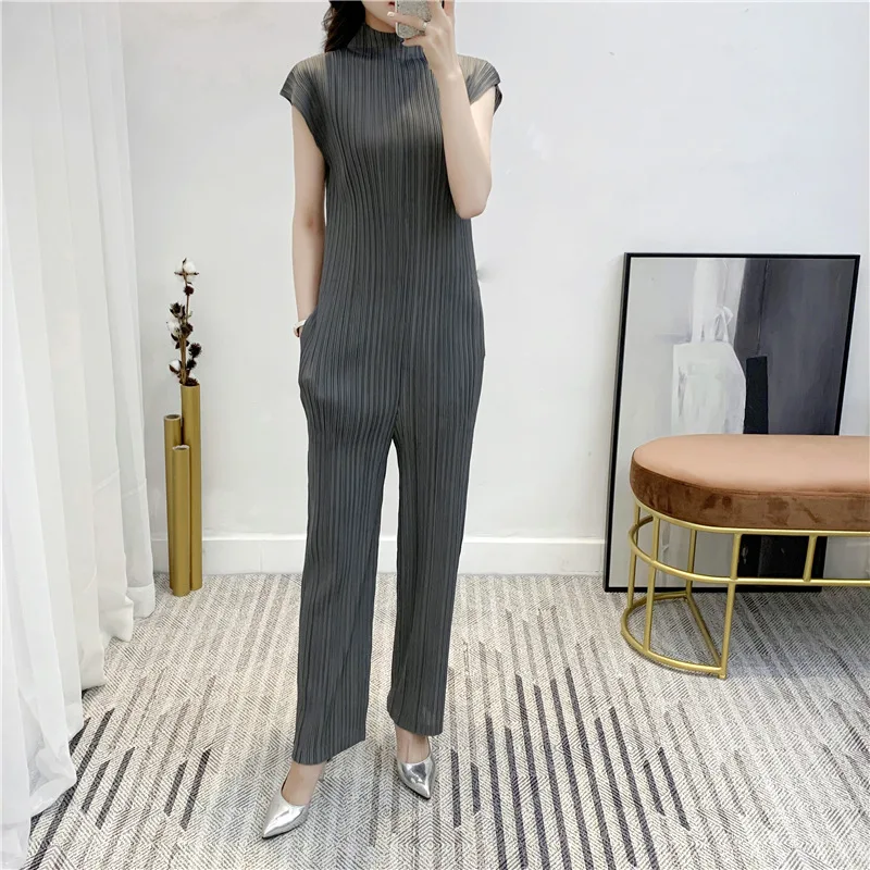 

Miyake Pleated Jumpsuit New Slim Casual Pants Summer 2020