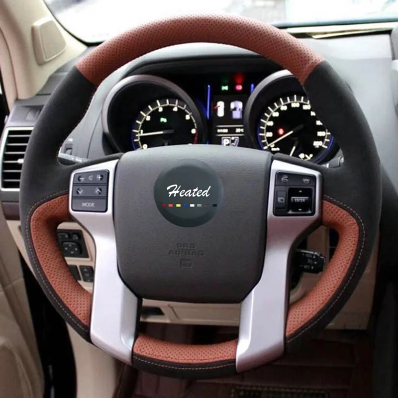Оплетка на руль для Toyota Land Cruiser Prado 2010 2015 Tundra 2013 2017 Tacoma 2011 2016 чехол volante|on the steering