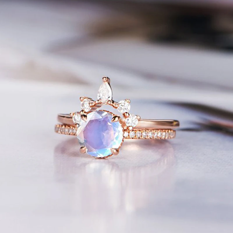 Ювелирные золотистые кольца в виде розы для женщин роскошный элегантный набор