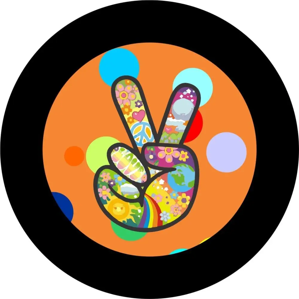 

Оранжевый чехол в стиле хиппи с надписью Peace, 26-37 дюймов