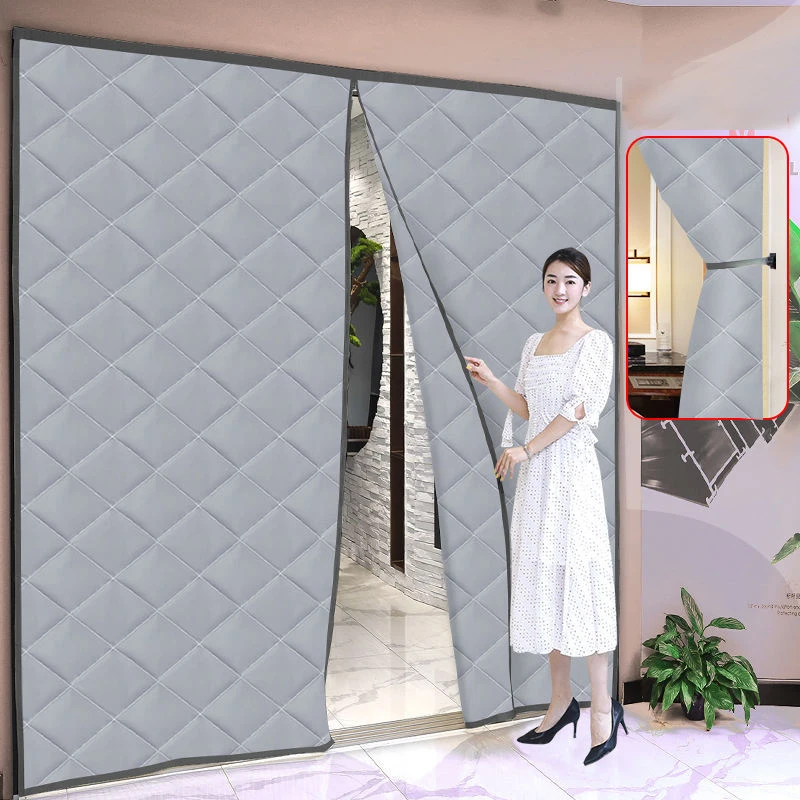 

Door Curtain Thickened Magnetic Screen In Winter Cold Warm Isolation Of Noise Windshield Partition Bedroom Door Curtain Custom